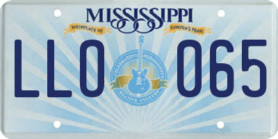 MS license plate LLO065