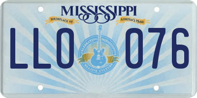 MS license plate LLO076