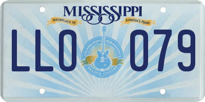 MS license plate LLO079