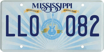 MS license plate LLO082