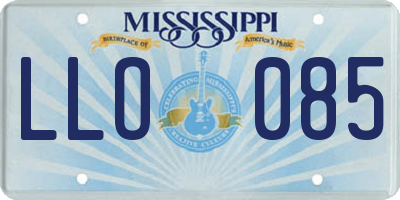 MS license plate LLO085