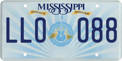 MS license plate LLO088