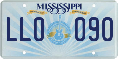 MS license plate LLO090
