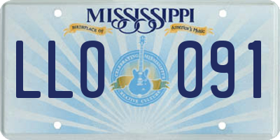 MS license plate LLO091