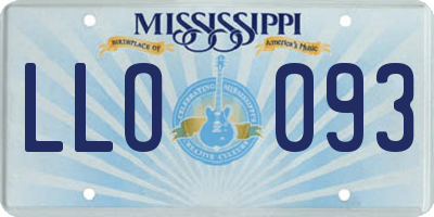 MS license plate LLO093