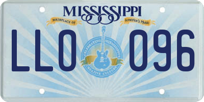 MS license plate LLO096