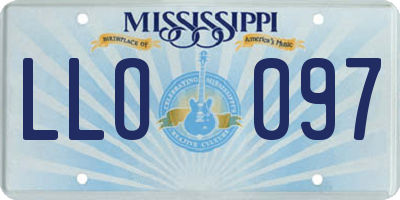 MS license plate LLO097