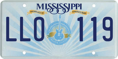 MS license plate LLO119
