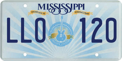MS license plate LLO120