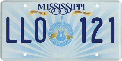 MS license plate LLO121
