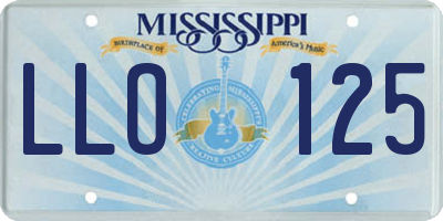 MS license plate LLO125