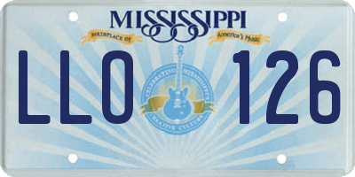 MS license plate LLO126