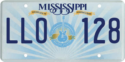 MS license plate LLO128