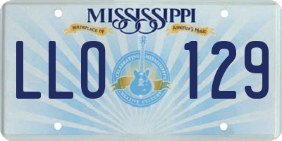 MS license plate LLO129