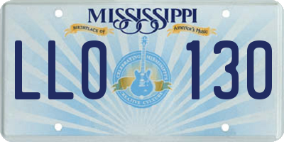 MS license plate LLO130