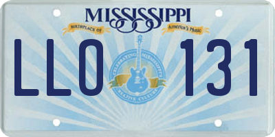 MS license plate LLO131