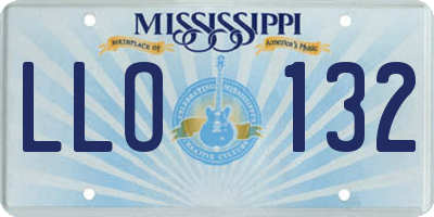 MS license plate LLO132