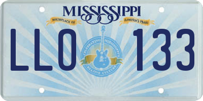 MS license plate LLO133