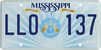 MS license plate LLO137