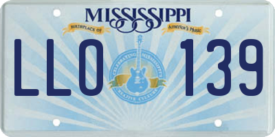 MS license plate LLO139