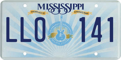 MS license plate LLO141
