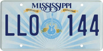 MS license plate LLO144