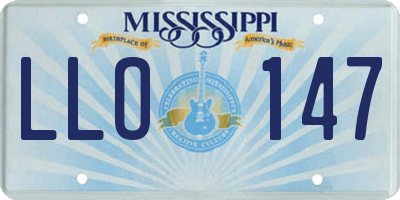 MS license plate LLO147
