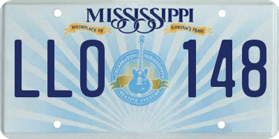 MS license plate LLO148