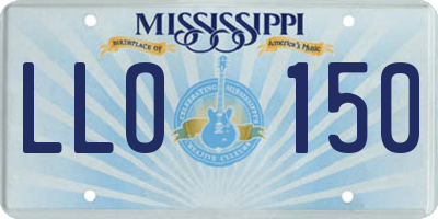 MS license plate LLO150