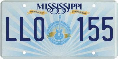MS license plate LLO155