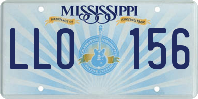 MS license plate LLO156