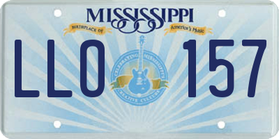 MS license plate LLO157
