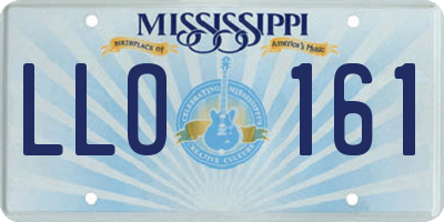 MS license plate LLO161