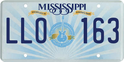 MS license plate LLO163