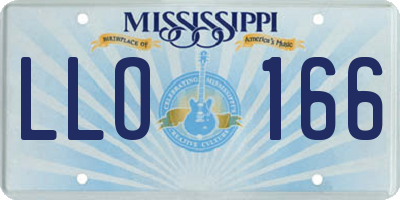 MS license plate LLO166