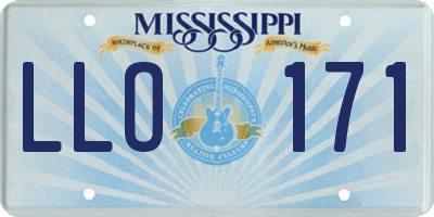 MS license plate LLO171