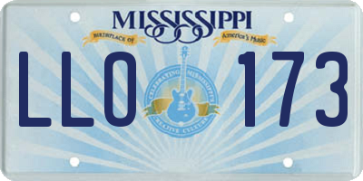 MS license plate LLO173