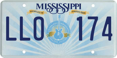 MS license plate LLO174