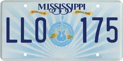 MS license plate LLO175