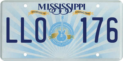 MS license plate LLO176