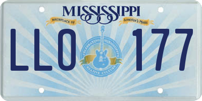 MS license plate LLO177