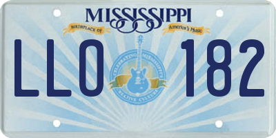 MS license plate LLO182