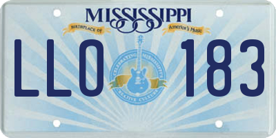 MS license plate LLO183