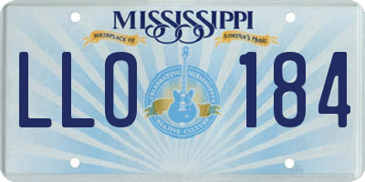 MS license plate LLO184