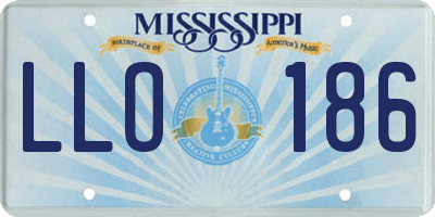 MS license plate LLO186