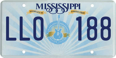 MS license plate LLO188