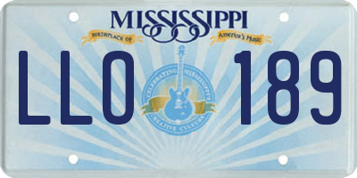 MS license plate LLO189