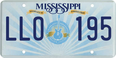 MS license plate LLO195