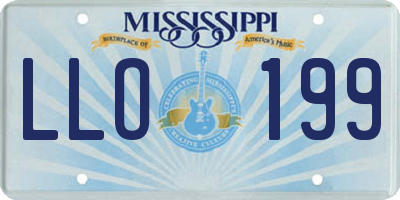 MS license plate LLO199