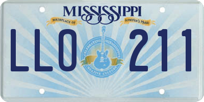 MS license plate LLO211